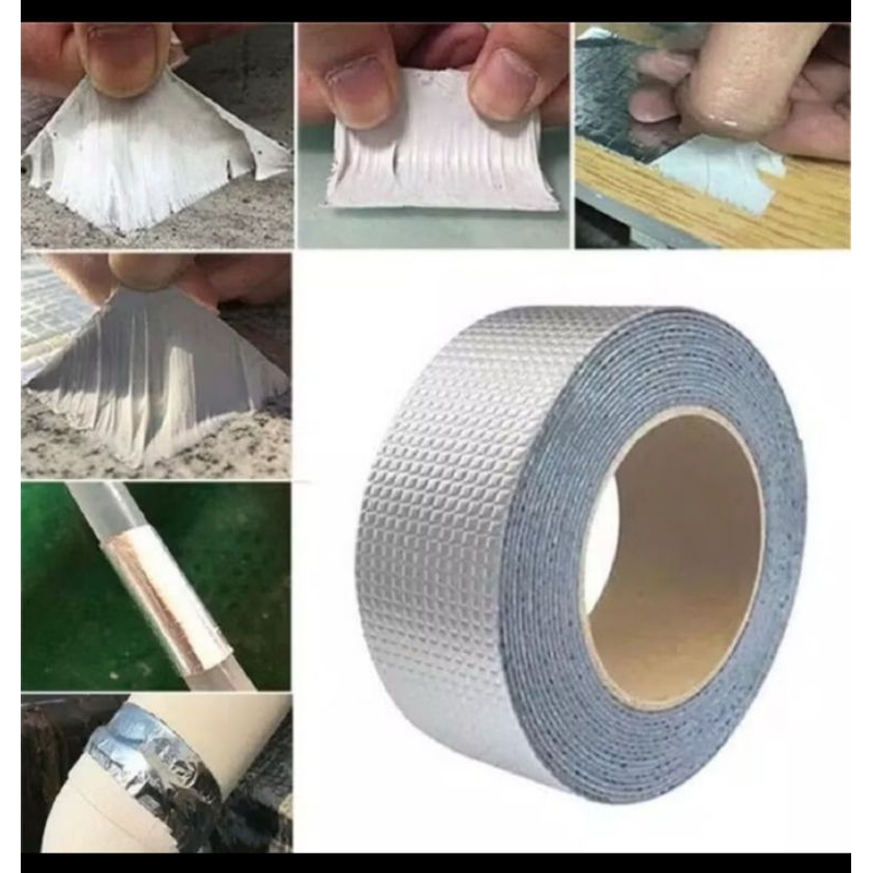Lakban Aluminium Foil Waterproof Anti Bocor Aluminium Tape Lem Perekat Anti Air