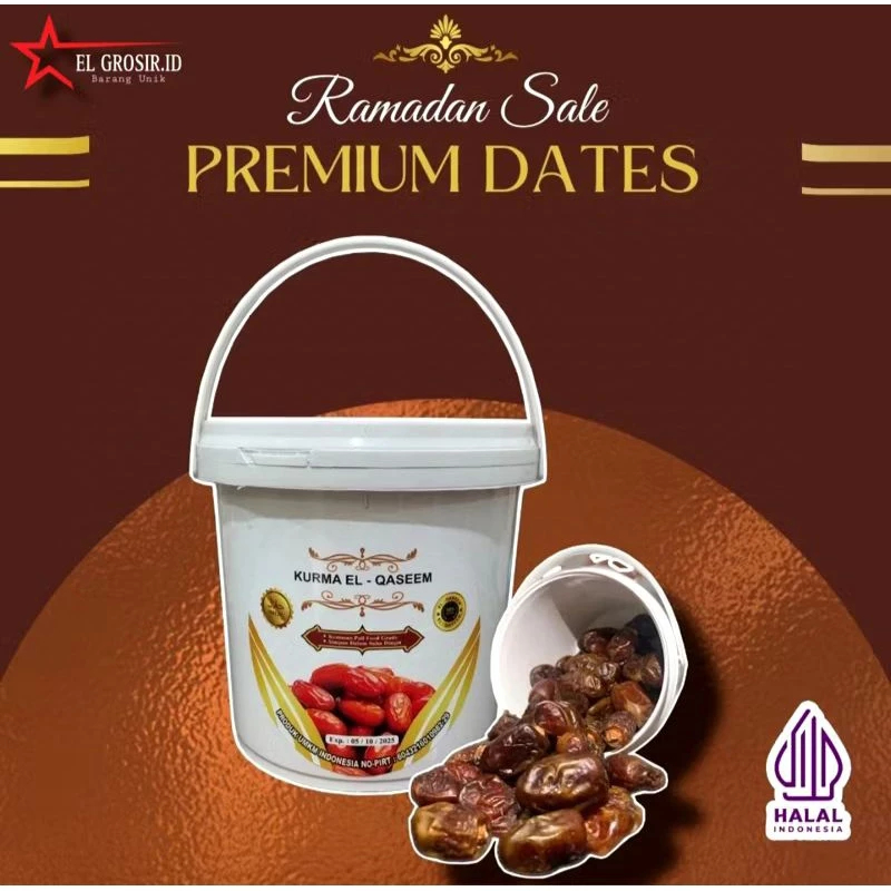 

Kurma Ember Premium isi 500gr Halal / Kurma El - qaseem 500gr