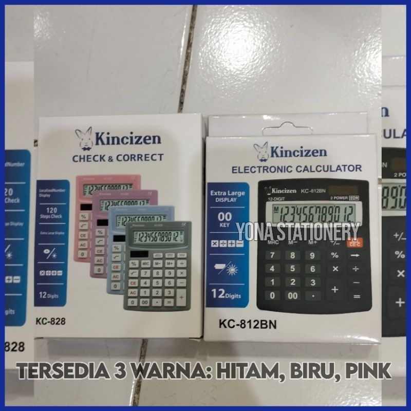 

KALKULATOR KINCIZEN 12 DIGIT | 3 Warna (KC-812BN) & (KC828)