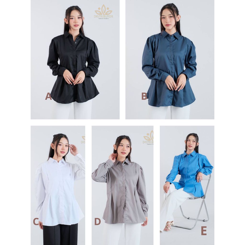 Blouse Wanita Elegan Bahan Toyobo Premium