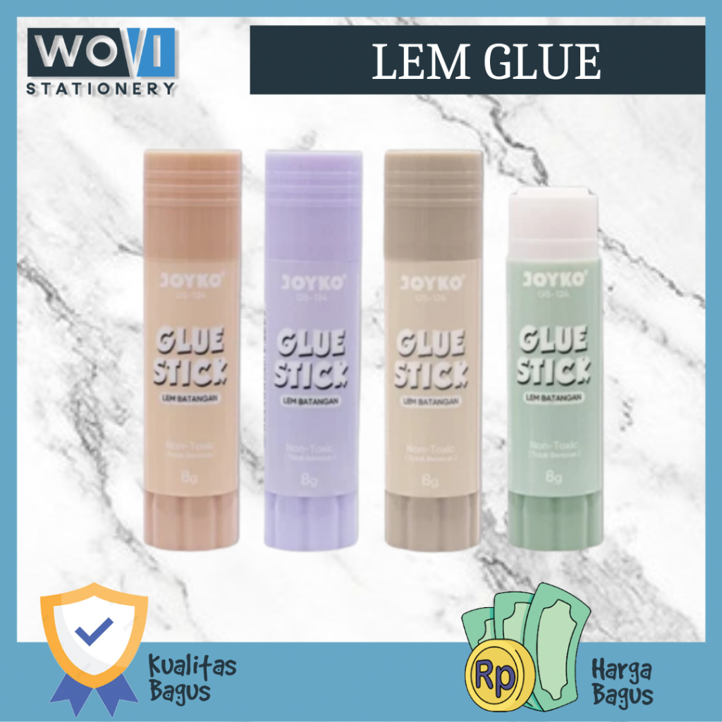 

[WOVI STATIONERY] Lem Glue Stik GS-124 Morandi Joyko / Lem Stik Kertas Morandi Joyko [PCS]