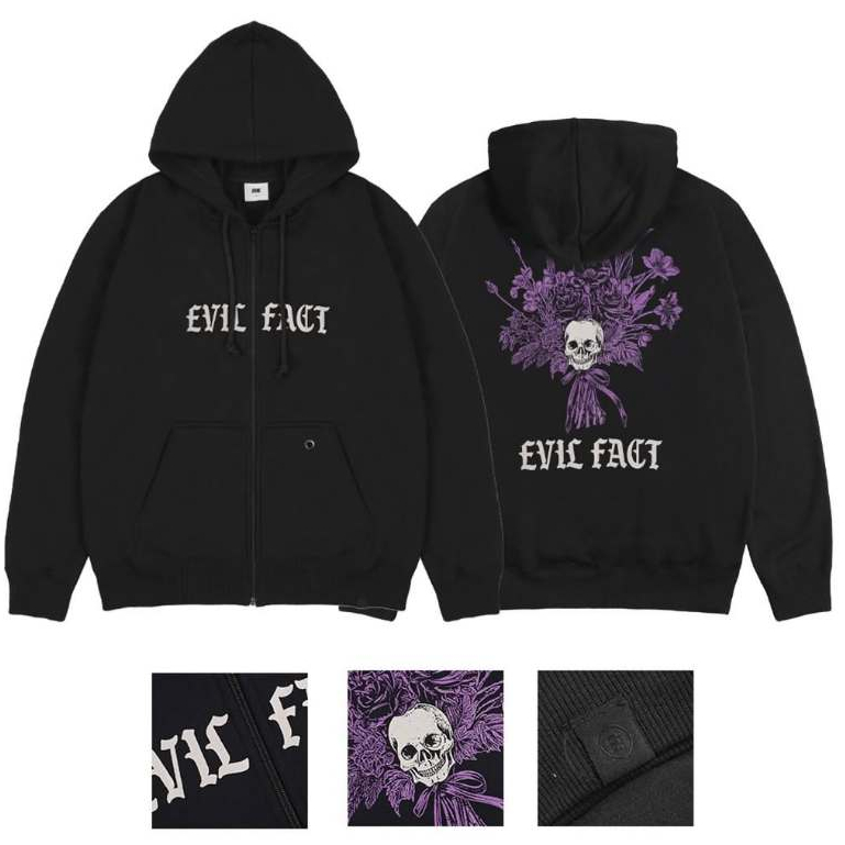 EVIL ARMY HOODIE - SWTZ VIOLES BLOOM A25 BLACK