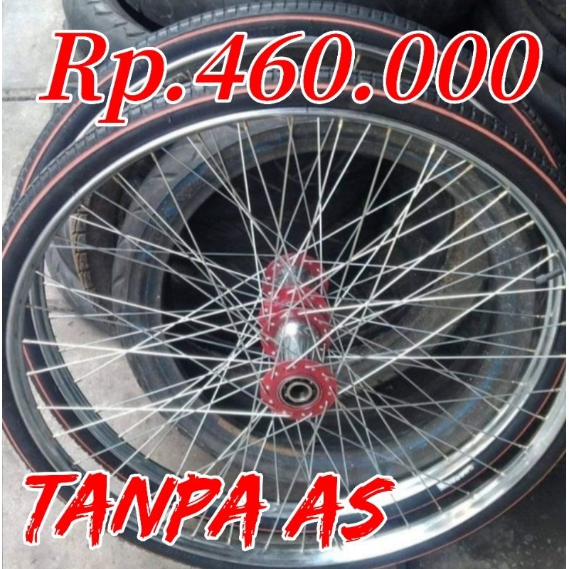 TANPA AS RODA GEROBAK VELG BECAK