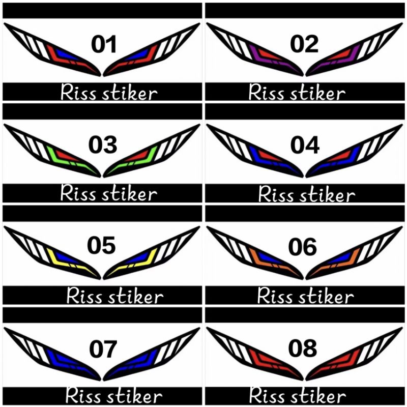 stiker lampu alis Jupiter mx new 135 kanan kiri