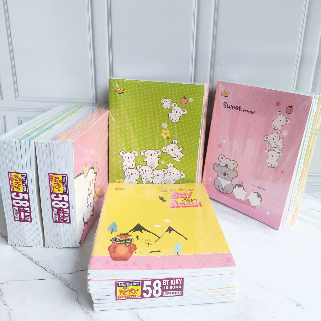 

Buku KIKY Isi 58 Lembar Buku Tulis Karakter Lucu