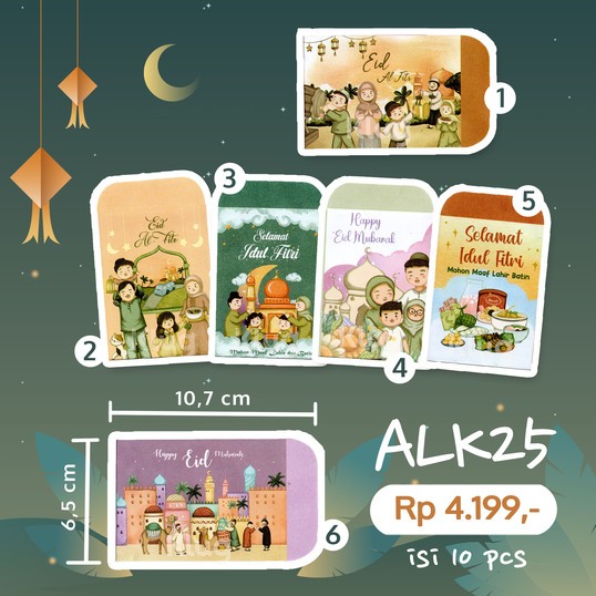 

[GROSIR TERMURAH] AMPLOP KECIL IDUL FITRI LEBARAN 2025 LUCU UNIK ISI 10 LEMBAR