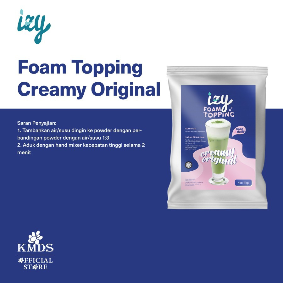 

IZY ORIGINAL FOAM TOPPING POWDER 1KG 1000GR