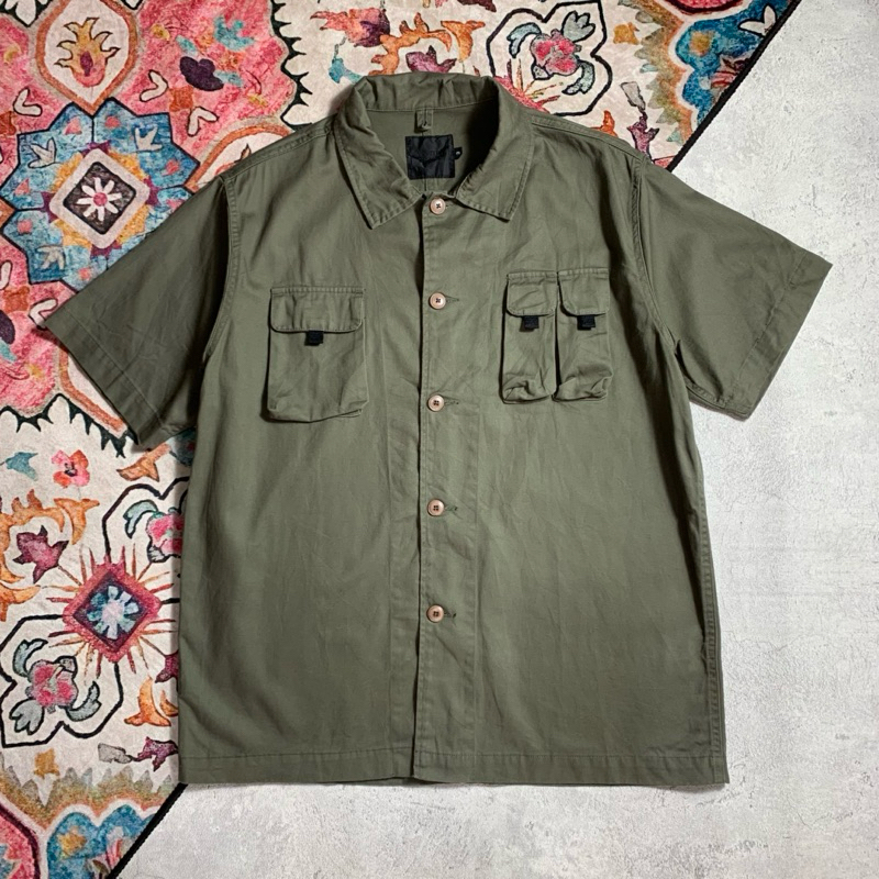 DIMITRI BLACK WORKSHIRT  MILITARY