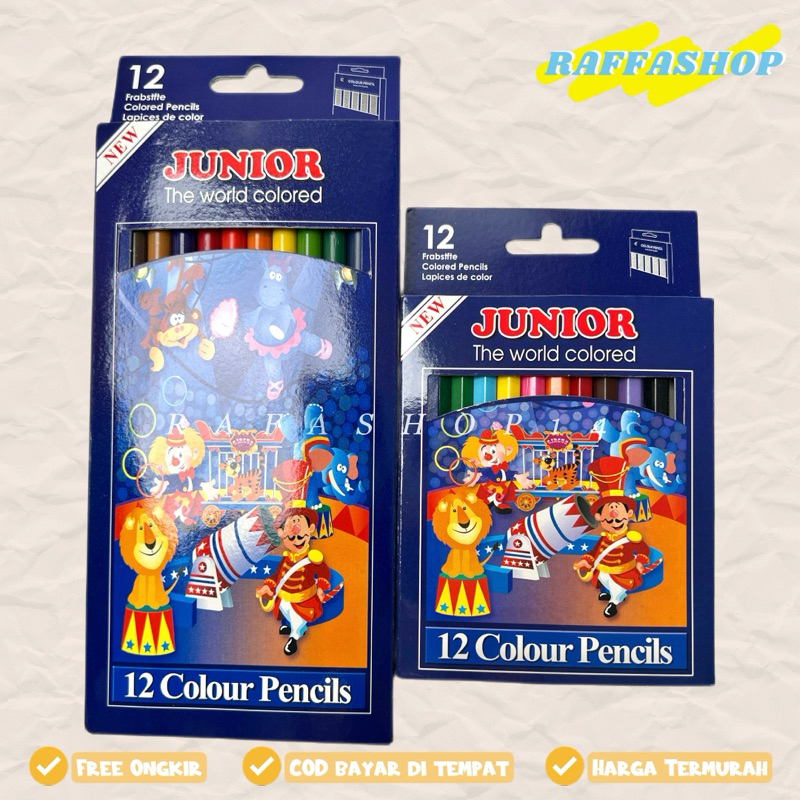 

[RAFFASHOP] PENSIL WARNA / COLOUR PENCILS JUNIOR 12pcs MURAH BAGUS