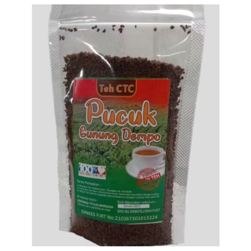 

teh CTC pucuk gunung Dempo Pagaralam Tampa bahan pengawet