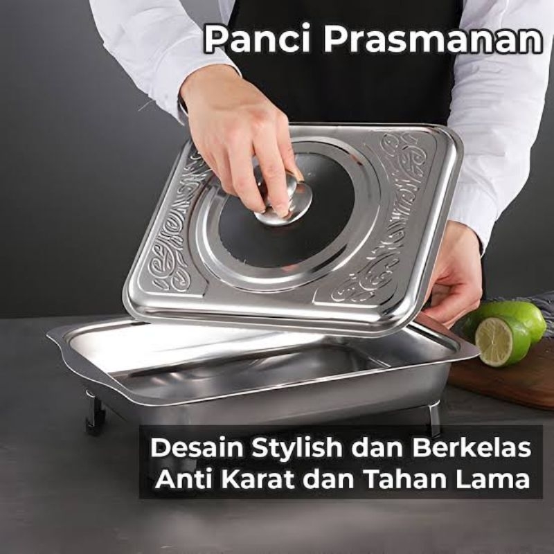 Panci Prasmanan Set Fash Food Dish Stainless Steel Cookware