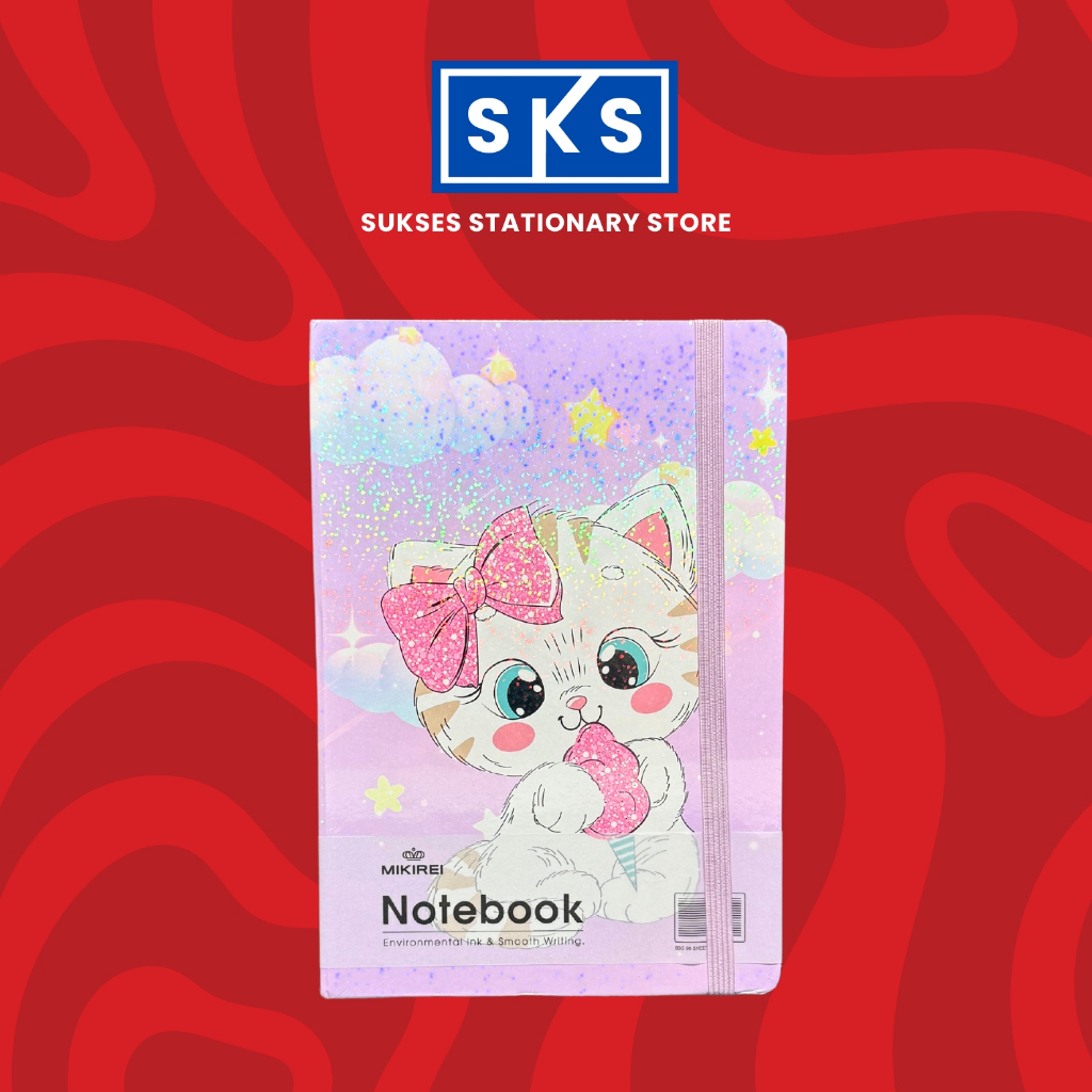 

Notebook Hard Cover MIKIREI Cat Buku Catatan A5 Buku Tulis Aesthetic Lucu Simple Easy Notebook