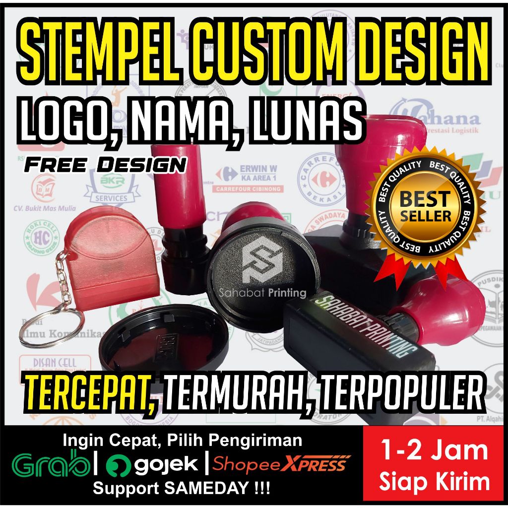 

STEMPEL WARNA TERMURAH | STEMPEL CUSTOM DESIGN NAMA LOGO LUNAS