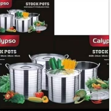 Panci Set steamer stainless calypso isi 4pcs  TEBAL / panci set calypso / panci kukus stainless / pa