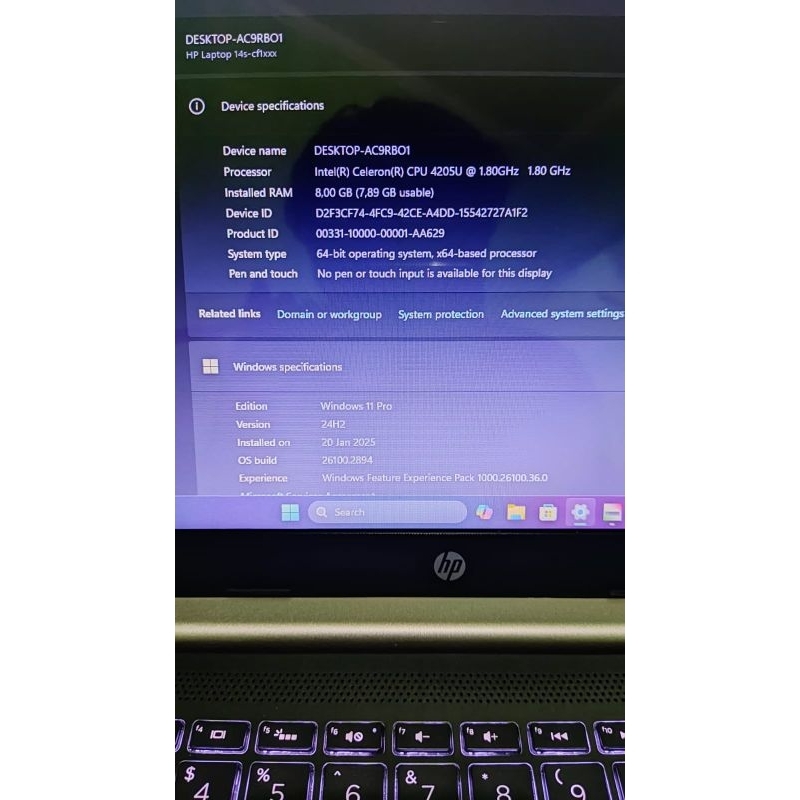 LAPTOP HP 14S-CF1046TU CELERON GOLD