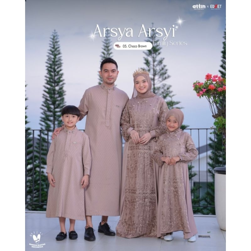 Attin Eid ET Arsya Arsyi Family Series/Baju lebaran terbaru 2025/gamis mewah Cantik/sarimbit keluarg
