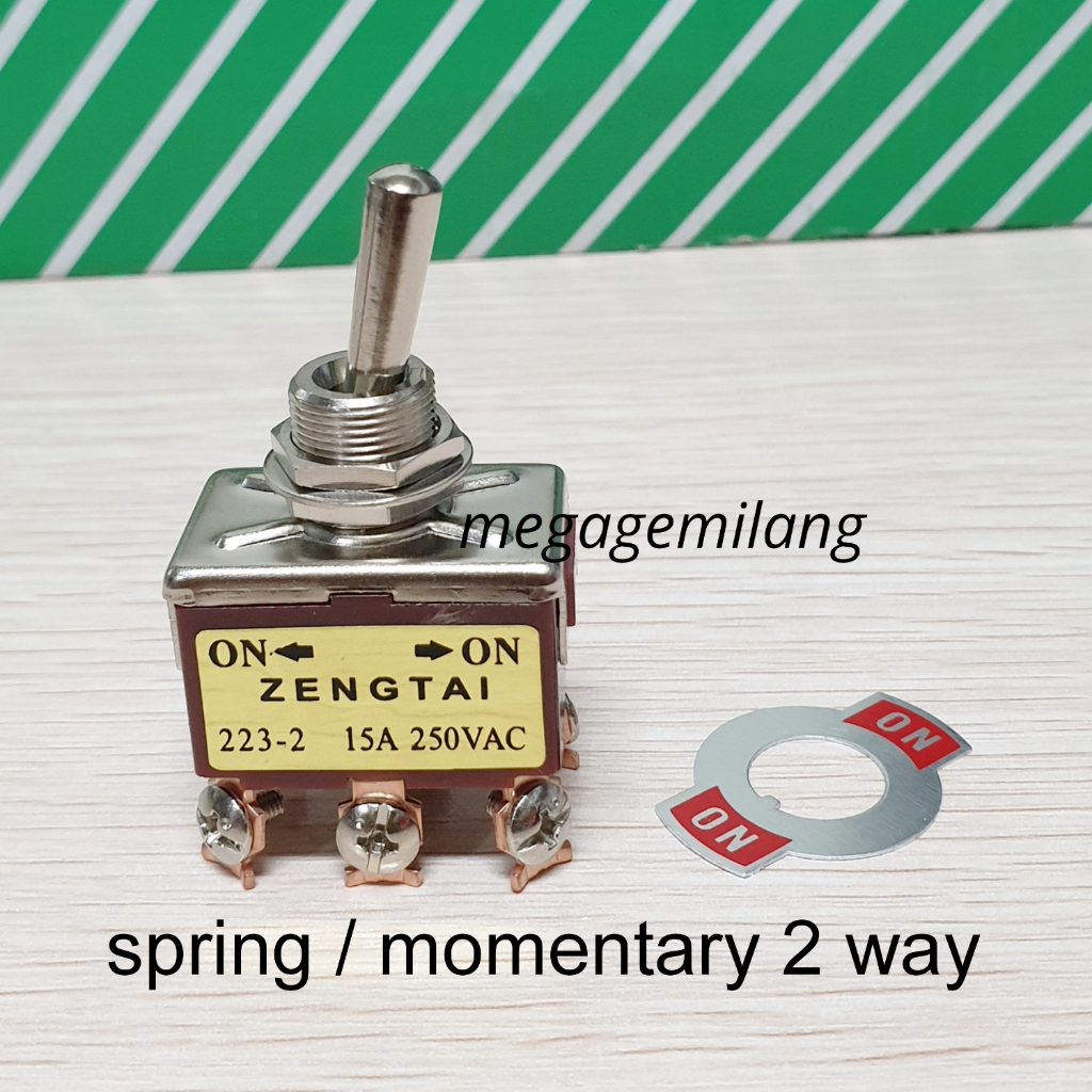Saklar togel Toggle switch momentary 6p on - (on)