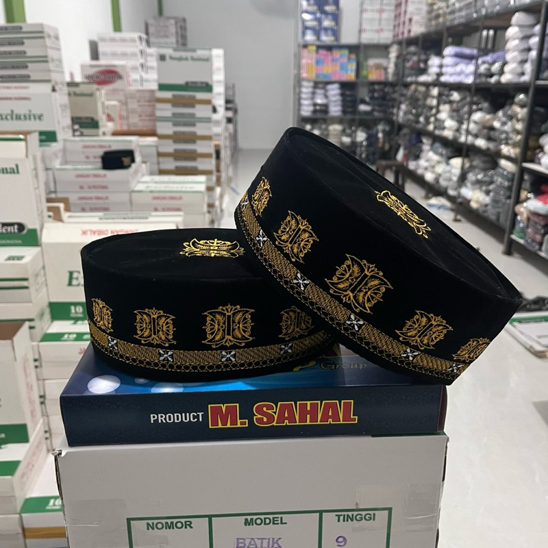 Songkok Kopiah M.Sahal Bordir Premium |Songkok Ustd.Adi Hidayat|Kopiah Peci Bordir Pintu Aceh
