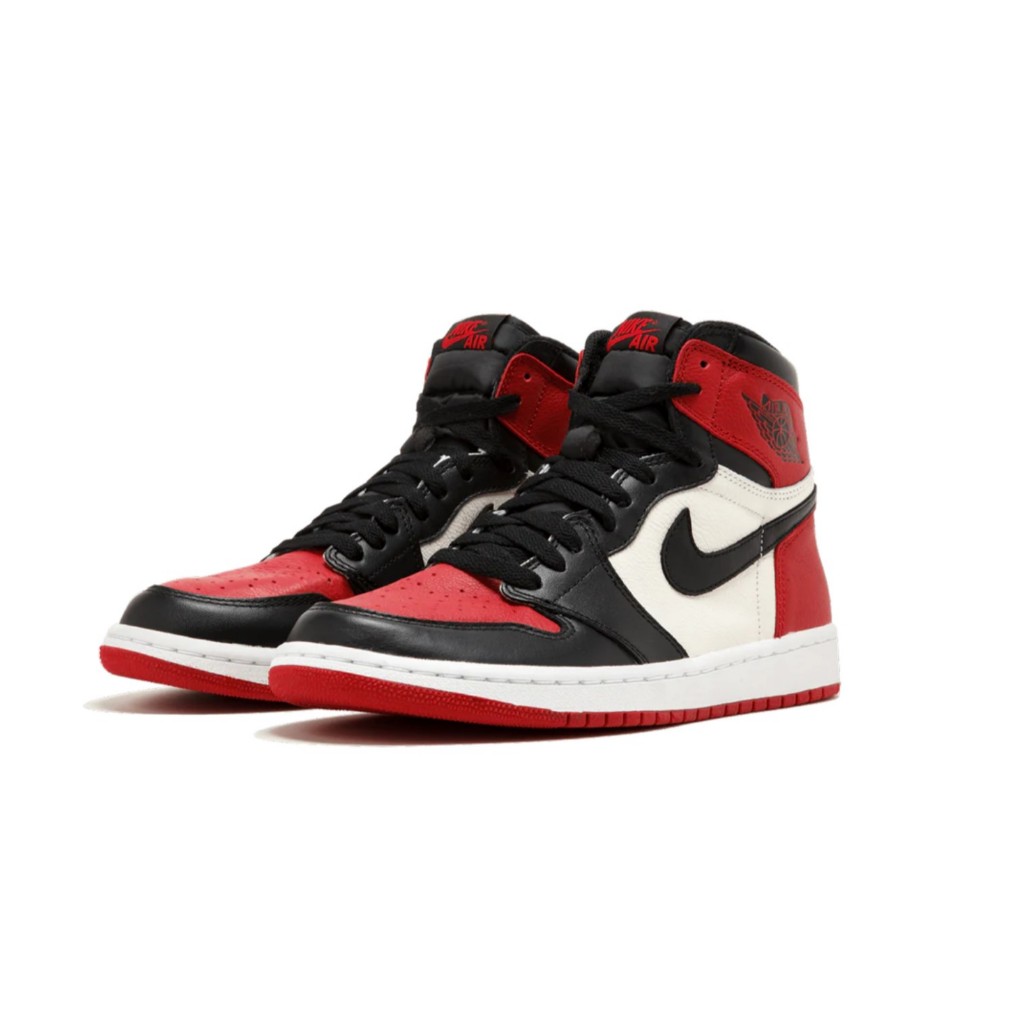 Nike Air Jordan 1 Retro High OG Bred Toe Black White Red