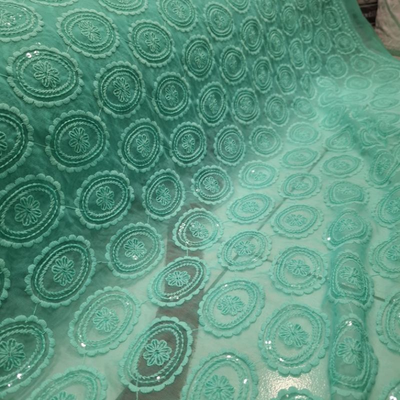 kain sifon bordir - kain chiffon bordir - kain sifon bordir Payet - kain butik
