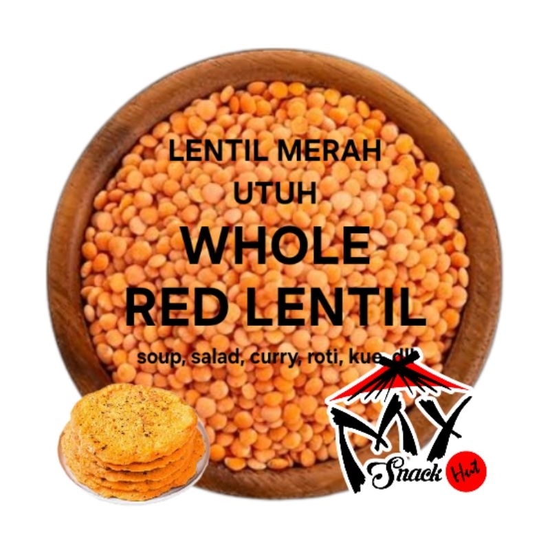 

LENTIL MERAH 1KG UTUH WHOLE RED KACANG LEGUM ORANGE RED MASOOR MASOR DAL ROTI KUE STEW SALAD PREMIUM