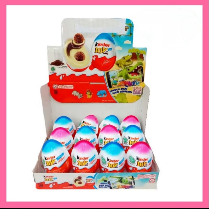 

kinderjoy kinder Joy coklat susu bentuk telur telor blue biru pink cewe cowo