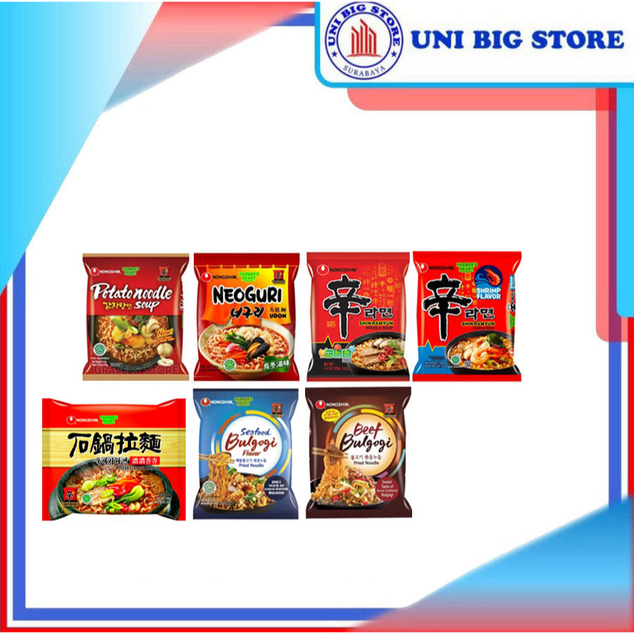 

Nongshim Spicy Neoguri Udon Shrimp Mushroom Ramyun Seafood Beef Bulgogi Potato Noodle