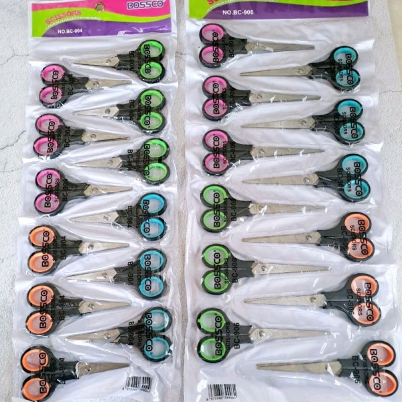 

(6/12PCS) Gunting warna warni Gunting 1 Set isi 12 PCS panjang 12cm stainless steel tajam murah meriah
