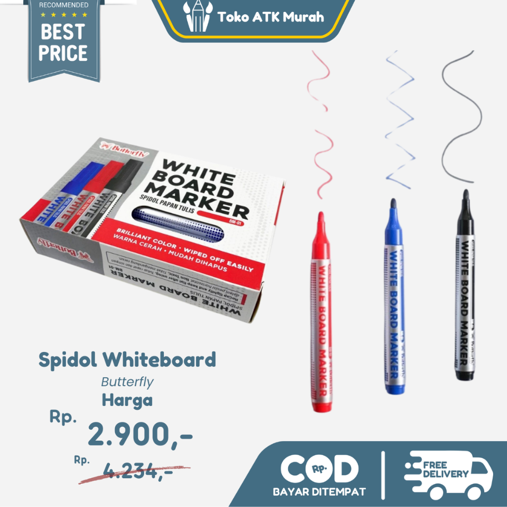 

Spidol Papan Tulis Whiteboard Marker Butterfly