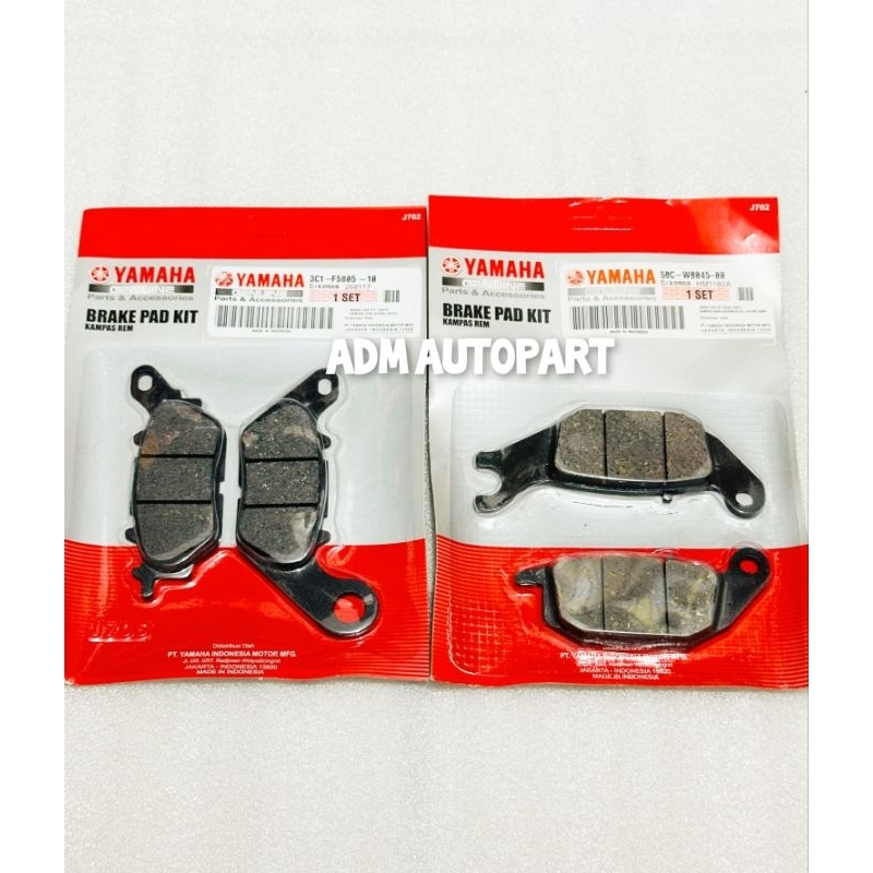 Kampas rem set depan belakang 3C1+50C Vixion New NVL NVA Jupiter MX New, ORI YGP 100%