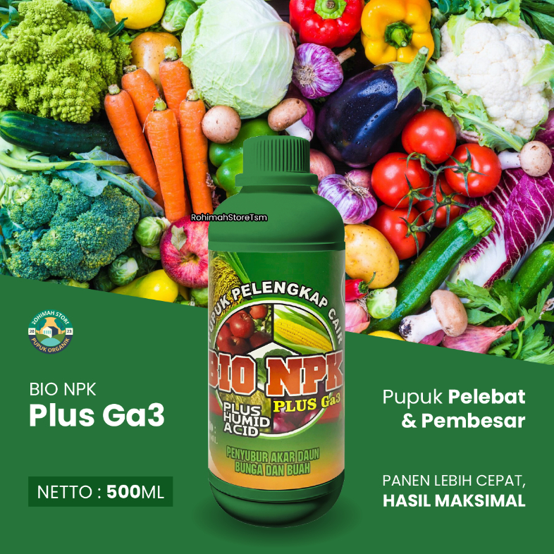 BIO NPK GAZA pupuk organik cair penumbuh dan pelebat penyubur tanaman sayuran agar berbuah cepat - p