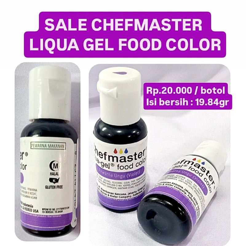 

SALE CHEFMASTER LIQUA GEL FOOD COLOR