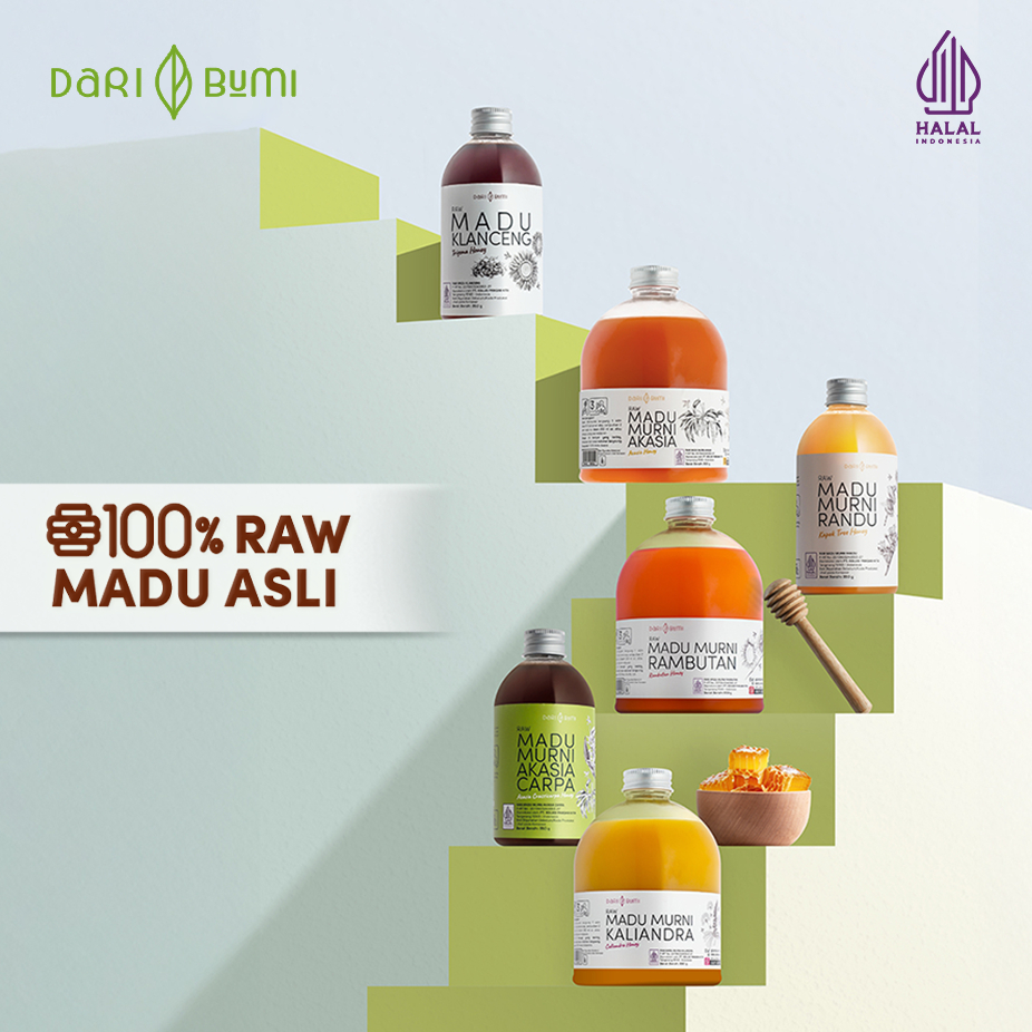 

Dari Bumi Madu Murni 350 gr & 650 gr Madu Asli Varian Raw Honey