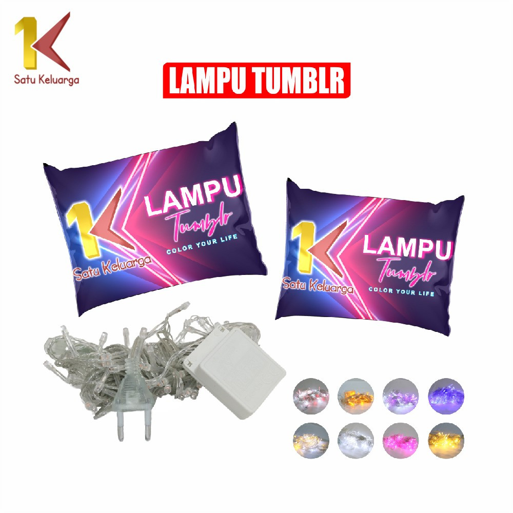 Satu Keluarga Lampu Tumblr C17 Tumblr Light Led 10 Mtr Opp Lampu Hias Dekorasi Kamar Hiasan Natal C1