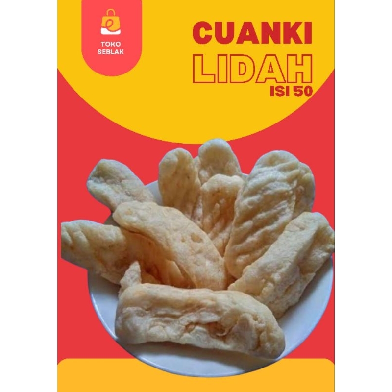 

toko seblak Cuanki lidah isi 50pcs/cuanki lidah renyah gurih/toping seblak boci
