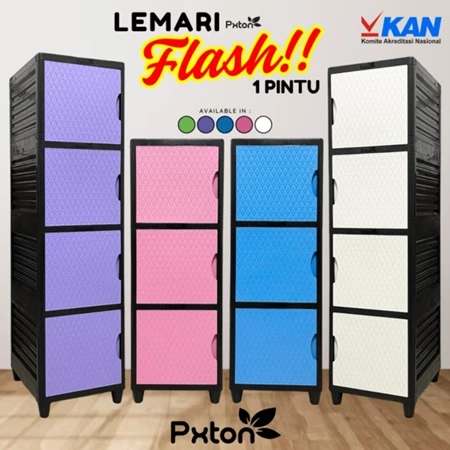 PXTON LEMARI PAKAIAN PLASTIK FLASH  3 SUSUN Rak Pakaian MURAH MERIAH / Lemari 3 SUSUN Serbagunaq