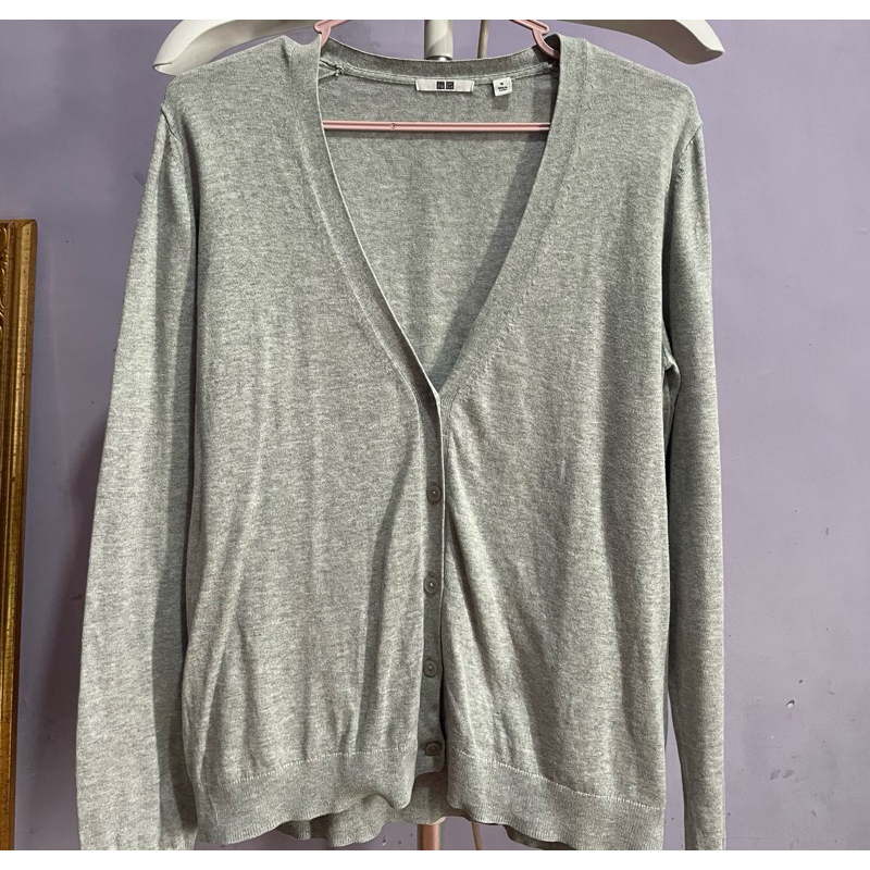 cardigan uni abu