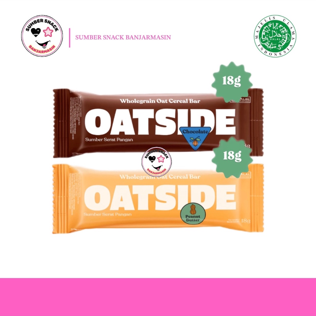 

Oatside Wholegrain Oat Cereal Bar (18g) (2 Varian Rasa)