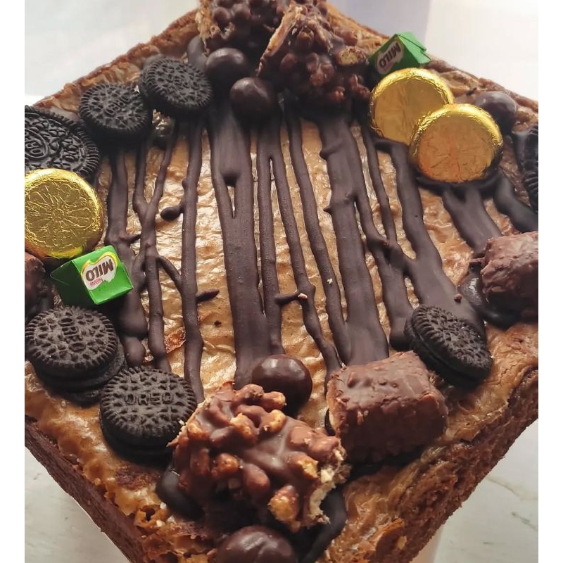 

brownies fudgy dark coklat isi 25 pcs brownies sekat brownies panggang