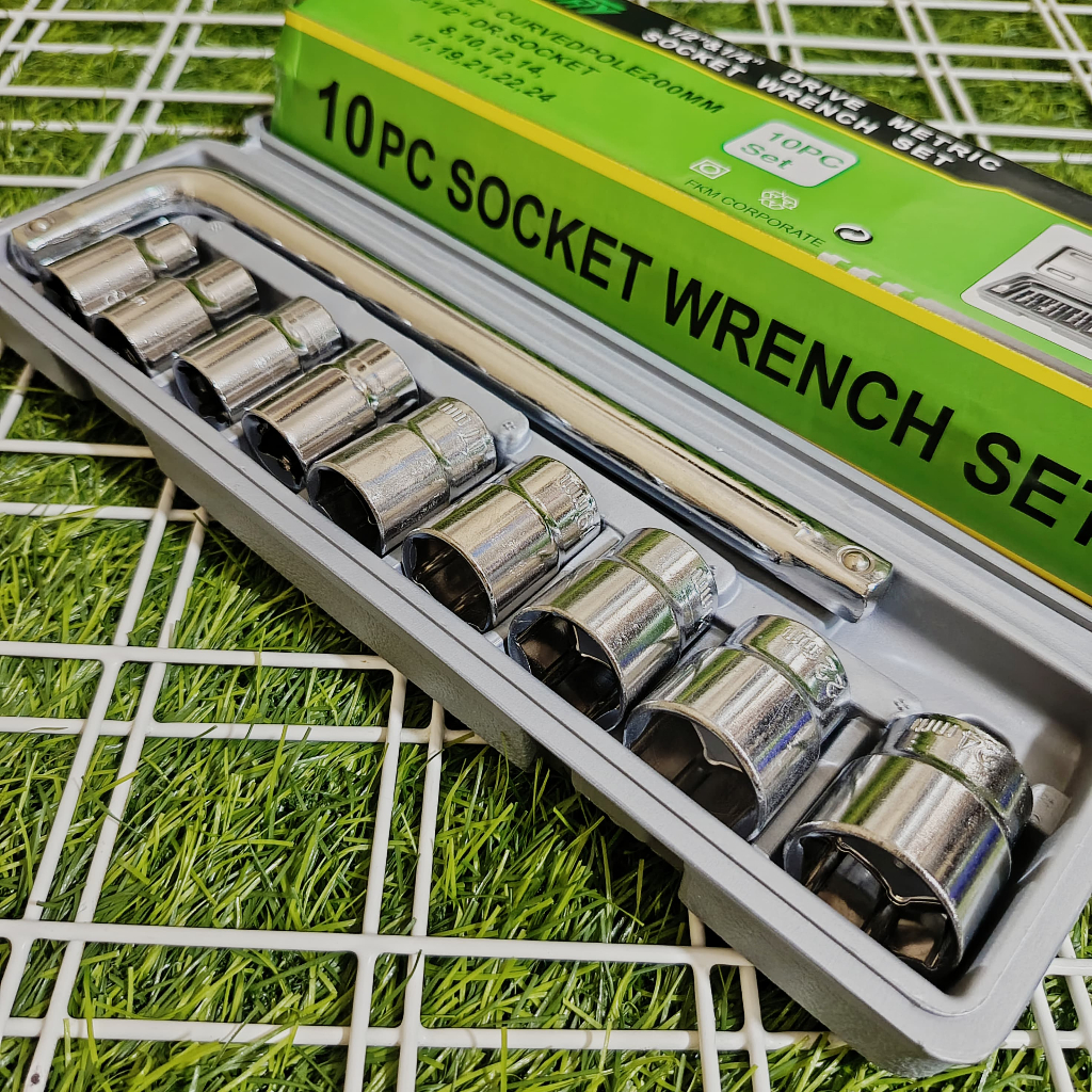 Kunci Shock Sock Sok Set 10 Pcs 8-24 mm Victory  Kunci 1set lengkap / Kunci t 1 set lengkap murah / 