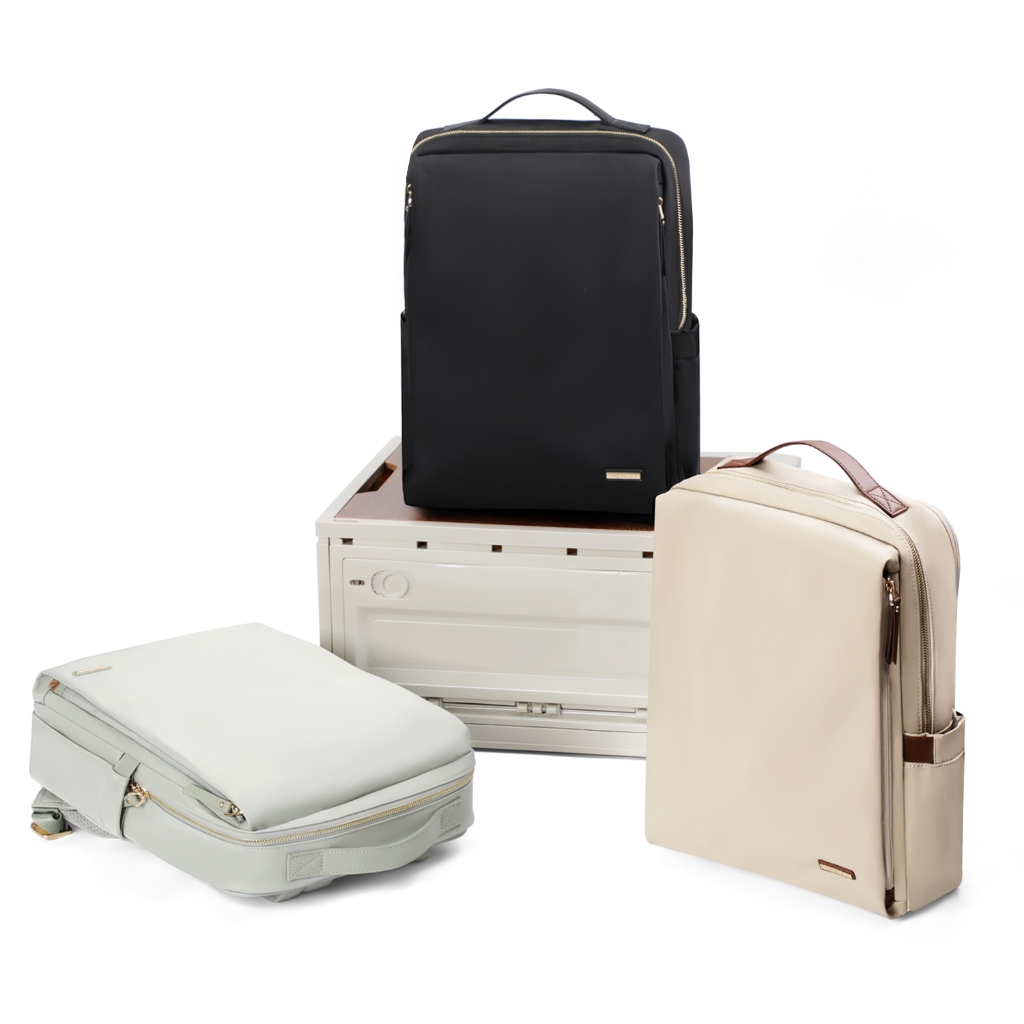 FULL DESIGN Hillary Tas Ransel Laptop 15,6 inci Anti Air, Backpack Travel Kantor Hiking