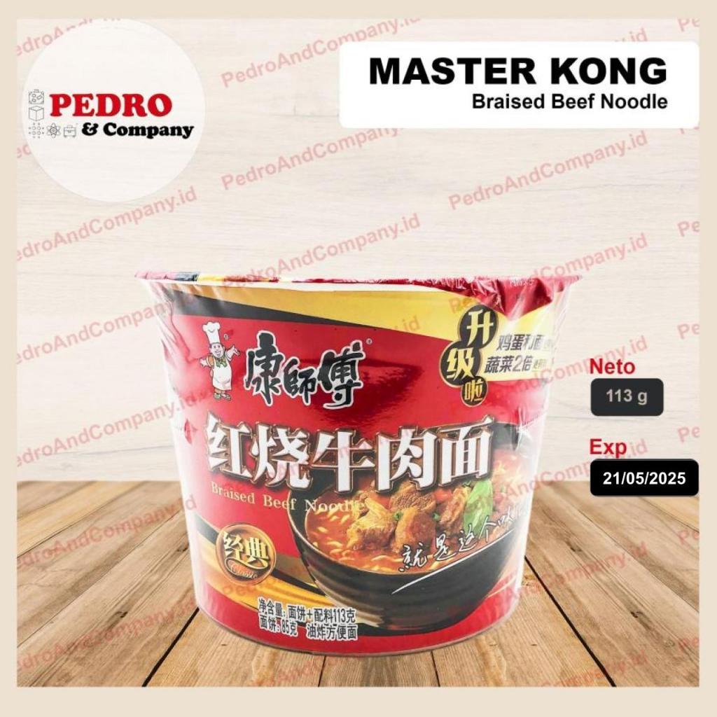 

Master kong braised beef noodle CUP 109 gram - mi instant daging china import