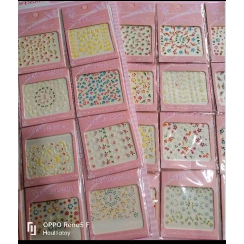 STIKER KUKU 3D LEMBARAN (12SET)