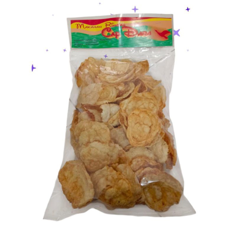 

Makanan ringan cap dara keripik blinjo berat kurleb 165gr