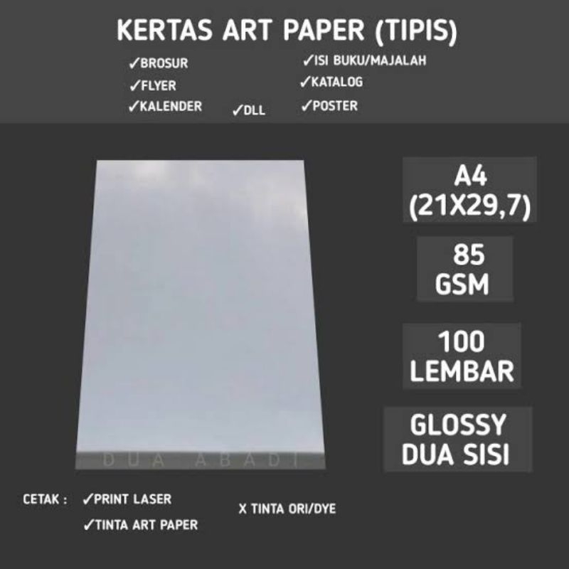 

ART PAPER 85gsm