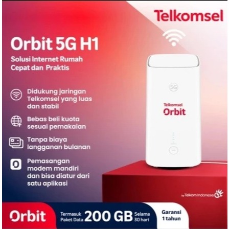 Telkomsel Orbit 5G H1 Modem internet WiFi 5G High Speed Free Kuota 200GB