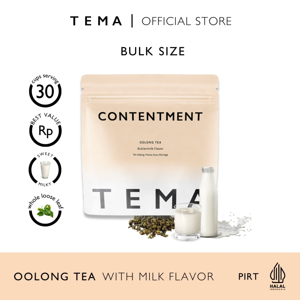 

Contentment - Oolong Milk Tea - TEMA Tea Loose Leaf Large Pouch - 30 Servings
