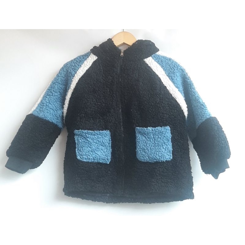 Jaket Anak Laki - Laki Bulu Domba Sherpa Coat Winter Woal Musim Dingin Preloved Like New PL
