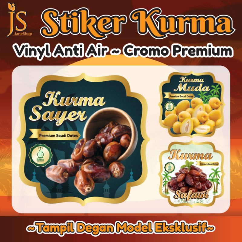 

Sticker Kurma / Sticker Label Kurma / Label Kurma / Sticker Kemasan Kurma / Best Seller