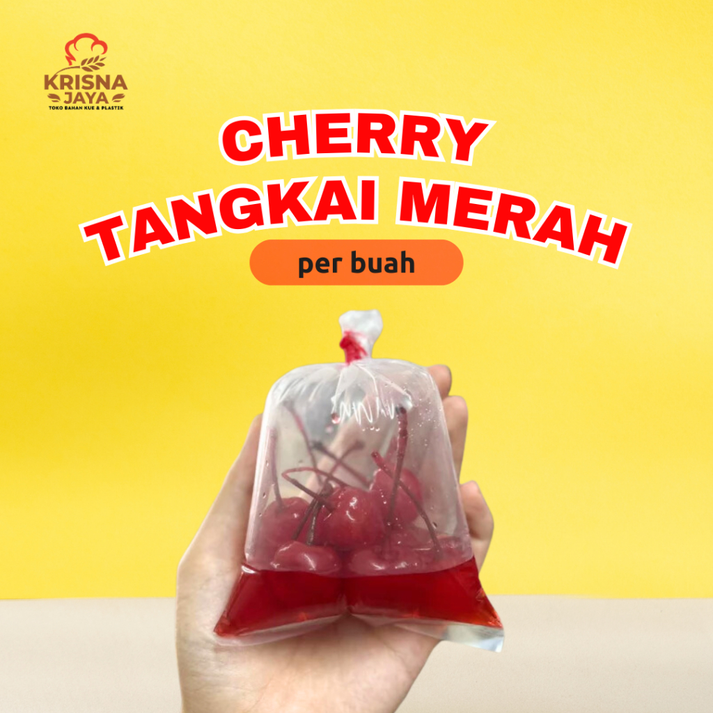 Cherry Tangkai Merah / Buah Ceri / Maraschino per Buah
